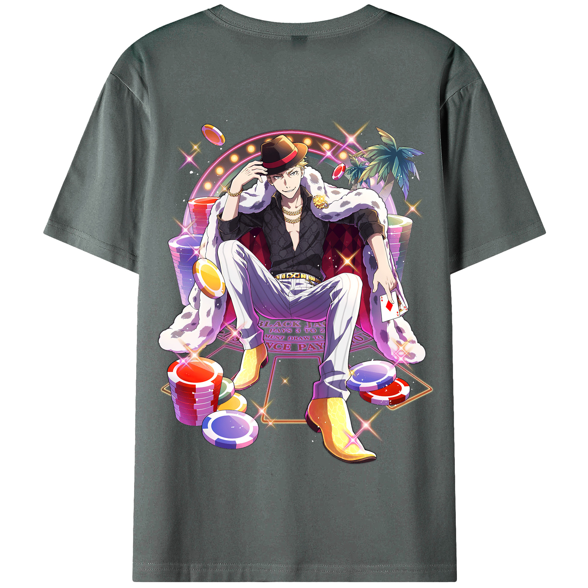 （画像用） 文豪ストレイドッグス Bungo Stray Dogs 綿100％半袖Tシャツ（背面プリント）